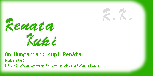 renata kupi business card